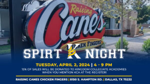 Funderiser at Raising Cane's for Kingdom Collegiate Academies