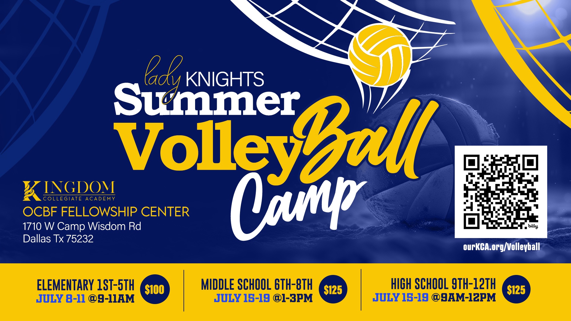 KCA Lady Knights summer volleyball camp 2024