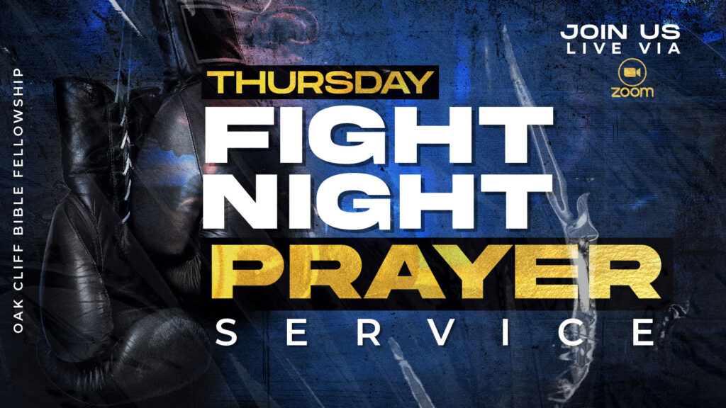 Thursday Fight Night Prayer Service Poster